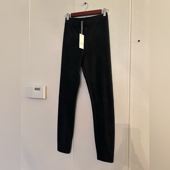 💜Vici Collection💜Hudson High Rise Faux Suede Leggings-Black - Picture 5 of 12